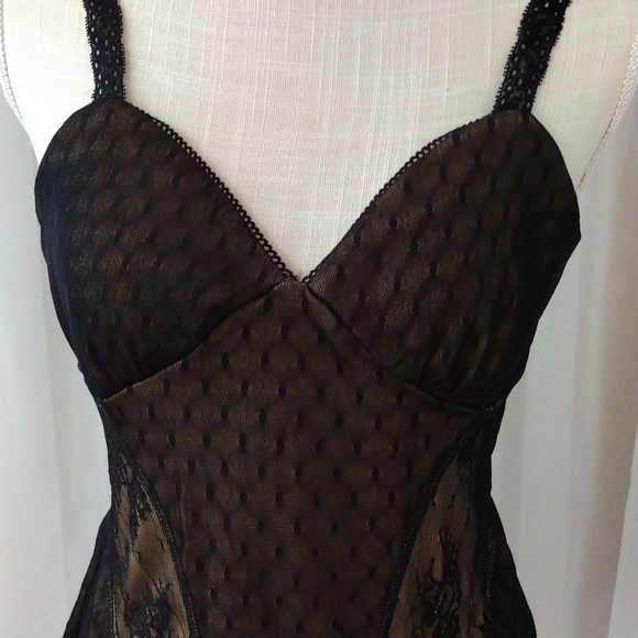 VTG 90s Glam Babydoll Top. Size L - Picture 2 of 12